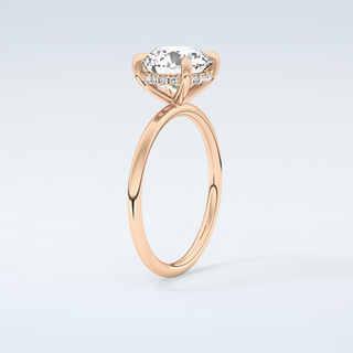 2.0 CT Round Cut Hidden Halo Moissanite Engagement Ring 12