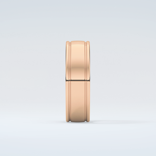 Classic Textured Shank Wedding Band 11