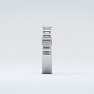 0.44 TCW Baguette Shaped Moissanite Wedding Band 17