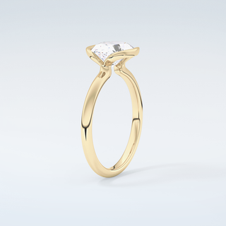 2.0 CT East West Oval Cut Half Bezel Moissanite Engagement Ring 6