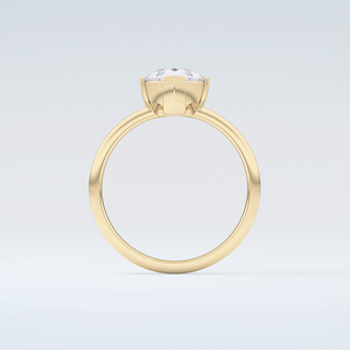 2.0 CT Pear Cut Solitaire Style Moissanite Engagement Ring 2