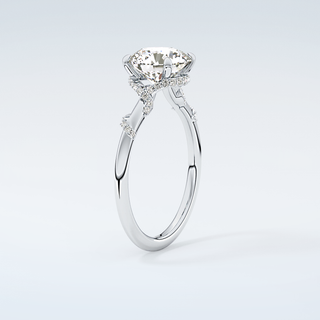 2.0 CT  Round Cut Hidden Multiple Stone Moissanite Engagement Ring 18