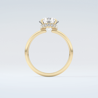 2.0 CT Round Cut Hidden Halo Moissanite Engagement Ring 2