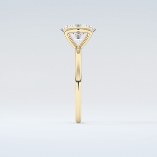 2.0 CT Oval Cut Half Bezel Solitaire Moissanite Engagement Ring 5