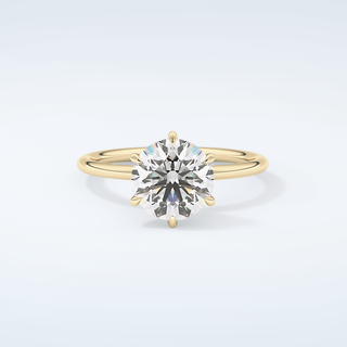 2.0 CT Round Cut Solitaire Moissanite Engagement Ring 1