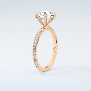 2.0 CT Round Cut Pave Moissanite Engagement Ring 12