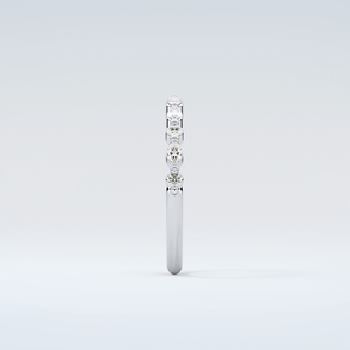 0.32 TCW Round & Marquise Shaped Moissanite Wedding Band 17