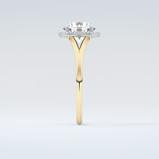 2.0 CT Round Cut Halo Split Shank Moissanite Engagement Ring 5