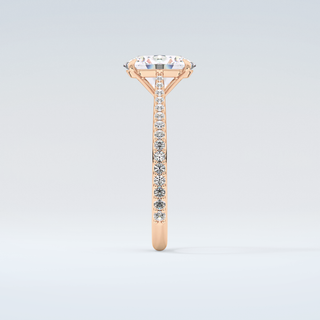 2.0 CT Oval Cut Pave Moissanite Engagement Ring 11