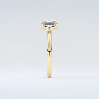 2.0 CT Emerald Cut Solitaire Moissanite Engagement Ring 5