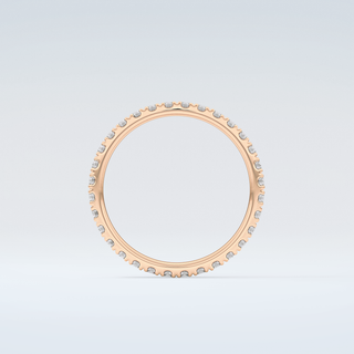 0.74 TCW Round Shaped Moissanite Wedding Band 8