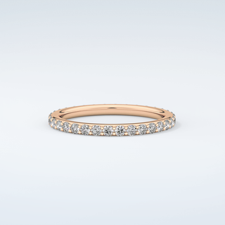 0.74 TCW Round Shaped Moissanite Wedding Band 10