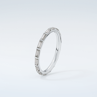 1.02 TCW Baguette Cut Moissanite Wedding Band 18