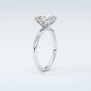 2.0 CT Asscher Cut Solitaire Moissanite Engagement Ring 18