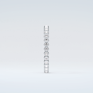 0.7 TCW Round Shaped Moissanite Wedding Band 17