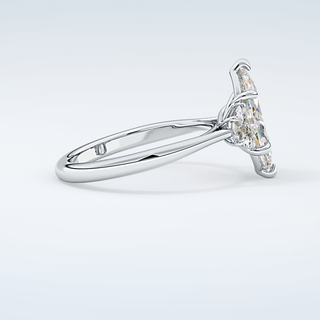 2.0 CT Marquise Cut Three Stone Moissanite Engagement Ring 16