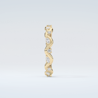 0.56 TCW Round & Marquise Shaped Moissanite Wedding Band 5