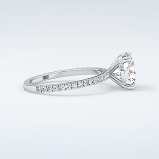 2.0 CT Round Cut Pave Moissanite Engagement Ring 16