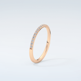 0.18 TCW Round Shaped Moissanite Wedding Band 12