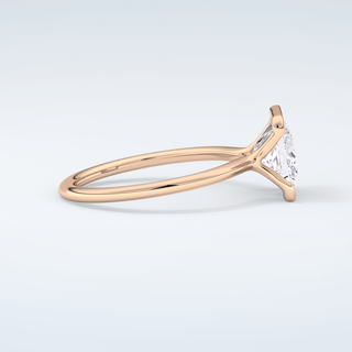 2.0 CT Princess Cut Half Bezel Moissanite Engagement Ring 10