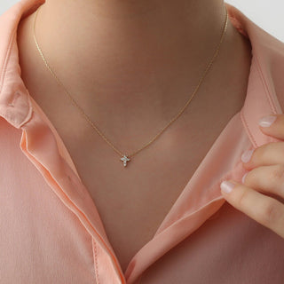 1.0 CT Round Bezel Solitaire Lab Grown Diamond Necklace