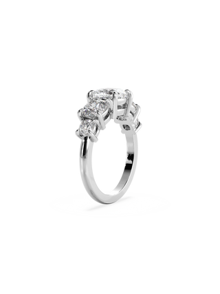 2 CT Round Three Stones Lab Grown Diamond Engagement Ring