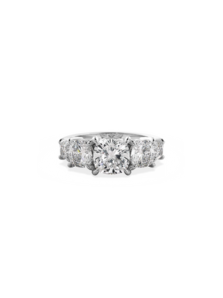2 CT Round Three Stones Lab Grown Diamond Engagement Ring