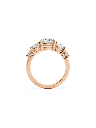 2 CT Round Three Stones Lab Grown Diamond Engagement Ring
