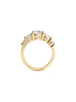 2 CT Round Three Stones Lab Grown Diamond Engagement Ring