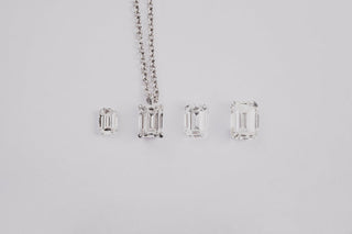 0.50 CT Emerald Solitaire Moissanite Necklace 4