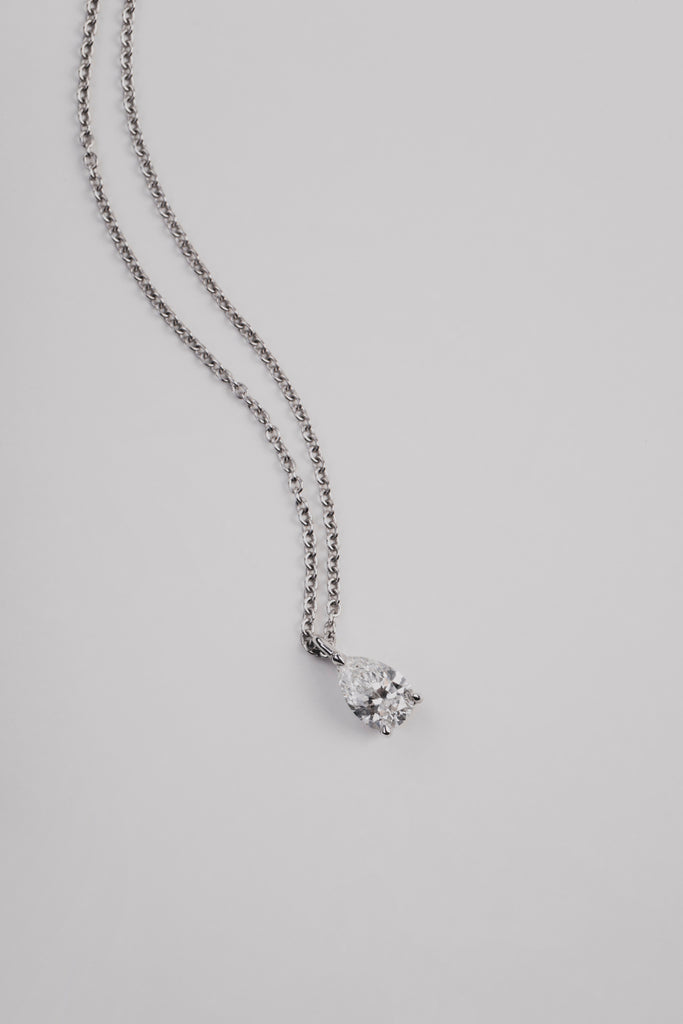 0.50 CT Pear Solitaire Moissanite Necklace