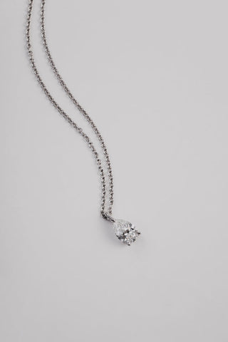 0.50 CT Pear Solitaire Moissanite Necklace 4