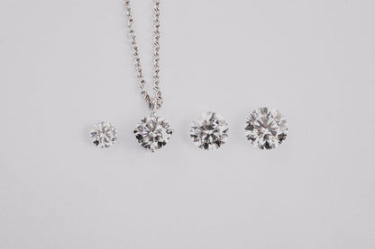 0.50 TCW Round Solitaire Moissanite Necklace