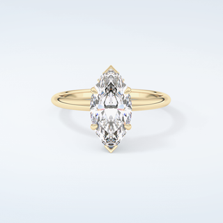 2.0 CT Marquise Cut Hidden Halo  Moissanite Engagement Ring 1