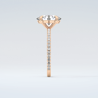 2.0 CT Oval Cut Pave Moissanite Engagement Ring 11