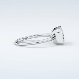 1.5 CT East West Emerald Cut Bezel Style Moissanite Engagement Ring 16