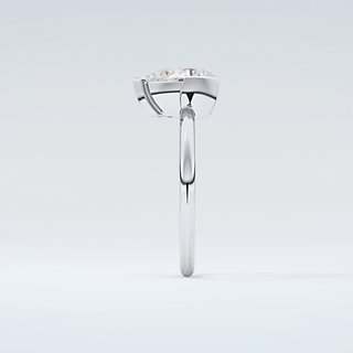 2.0 CT Pear Cut Solitaire Style Moissanite Engagement Ring 17