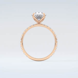 1.5 CT Oval Cut Pave Moissanite Engagement Ring 8