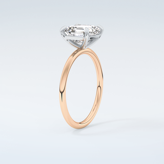 2.0 CT Asscher Cut Solitaire Moissanite Engagement Ring 12