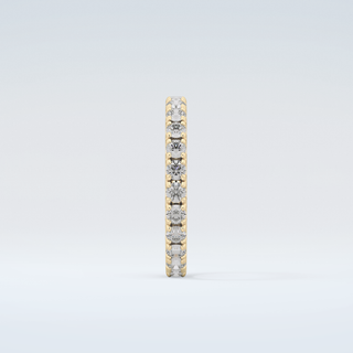 0.84 TCW Round Shaped Moissanite Wedding Band 5