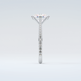 2.0 CT Oval Cut Pave Moissanite Engagement Ring 17