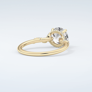 2.0 CT  Round Cut Hidden Multiple Stone Moissanite Engagement Ring 3