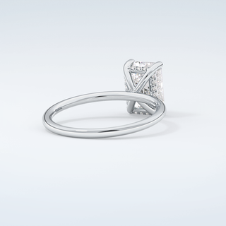2.0 CT Emerald Cut Hidden Halo Moissanite Engagement Ring 15
