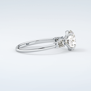 2.0 CT Round Cut Three Stone Moissanite Engagement Ring 16