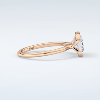 2.0 CT Emerald Cut Half Bezel Moissanite Engagement Ring 10