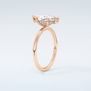 1.5 CT Marquise Cut Hidden Halo Moissanite Engagement Ring 12