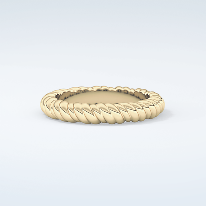 Gold Rope - Twisted Shank Wedding Band