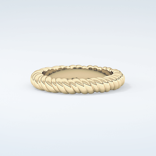 Gold Rope - Twisted Shank Wedding Band