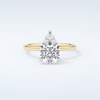 2.0 CT Pear Cut Solitaire Moissanite Engagement Ring 1