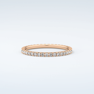 0.36 TCW Round Shaped Moissanite Wedding Band 7